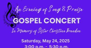 An Evening of Song & Praise Gospel Concert Gibson School’s Memorial Day Festival: Gospel meets jazz, BBQ, vendors & fun! May 26, 2025, 12-8 PM at St. Paul’s Church. Scan QR to register.